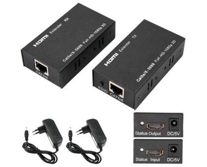 Подовжувач HDMI по RJ45 витій парі активний, до 60м