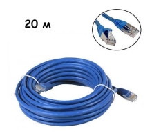 Патч-корд RJ45 24м, сетевой кабель UTP CAT5e, LAN, синий