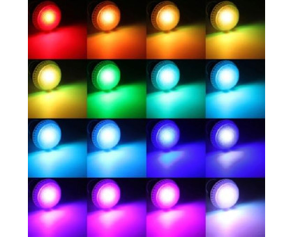 Світлодіодна E27 LED RGB 5Вт лампа, 16 кольорів з пультом ДУ