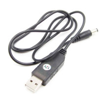 Кабель переходник, преобразователь напряжения 5-12В, USB - 5.5x2.1мм