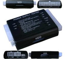 Тестер блоків живлення ATX, BTX, ITX, PSU 20/24pin SATA Molex для ПК
