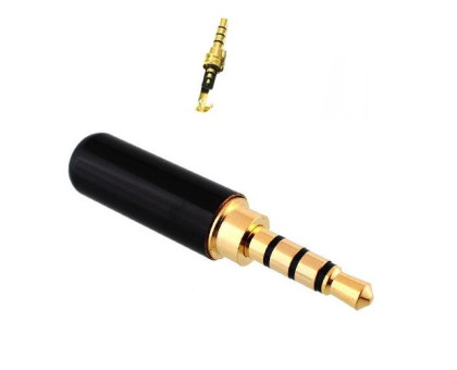 Штекер 3.5мм TRRS mini-jack джек стерео 4pin металевий корпус