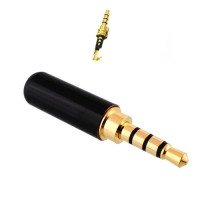 Штекер 3.5мм TRRS mini-jack джек стерео 4pin металевий корпус