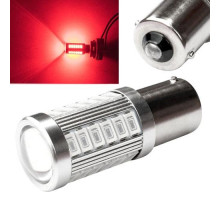 LED 1156 BA15S P21W лампа в автомобіль, 33 SMD 5630, червоний