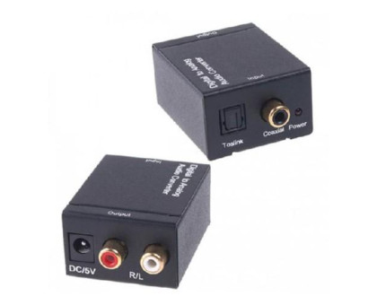 Конвертер ЦАП Toslink, Coaxial - RCA цифра-аналог