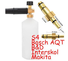 Пенная насадка пенник 1л для моек Bosch Aquatak Interskol B&D Makita S4