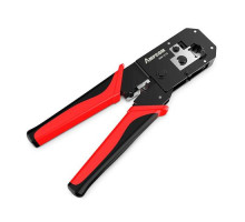 Обжимной инструмент кримпер для обжима RJ45 RJ11 RJ12 с храповиком, AM-318