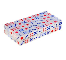 Кости игральные, кубики 100шт, пластик 1.2см