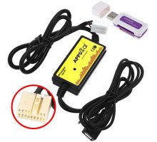 USB AUX MP3 адаптер для магнитолы 14пин Honda Acura, WT-USB QX003