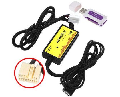 USB AUX MP3 адаптер для магнитолы 14пин Honda Acura, WT-USB QX003