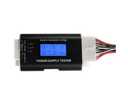 Тестер блоків живлення ATX, BTX, ITX з РК-дисплеєм 20/24pin SATA Molex