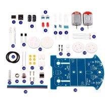 Робот BEAM Трек машинка ездящая по линии D2-5 Kit СОБЕРИ САМ DIY