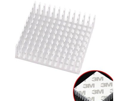 Радиатор алюминиевый для LED матриц VGA MB 40х40х11мм, клейкий