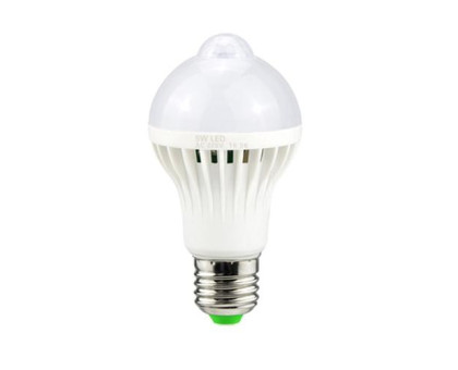 Лампа светодиодная с датчиком движения E27, 12 LED 5Вт