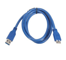 USB 3.0 Micro-B дата кабель, 1.5м, прочный, синий