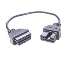 Перехідник з OBD2 16pin мама на Hyundai, Mitsubishi 12pin мама