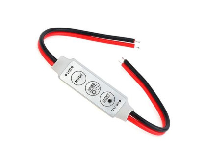 Контролер диммер 1к LED стрічок, 12-24В, 6А