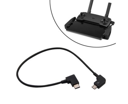 Кабель OTG MicroUSB – Type-C для пульта DJI Spark, Mavic Pro/Air, 28см