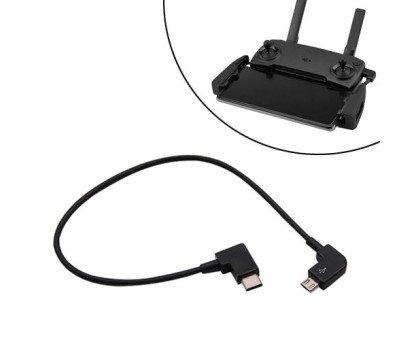Кабель OTG MicroUSB – Type-C для пульта DJI Spark, Mavic Pro/Air, 28см
