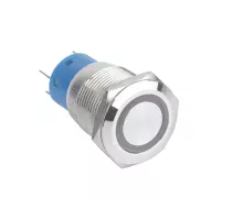 Кнопка антивандальна GQ16F-11EZ/N біла підсв. 12-24V AC/DC rev.3