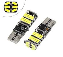 2x LED T10 W5W лампа в автомобиль, 26 SMD 4014, с обманкой Canbus, белый